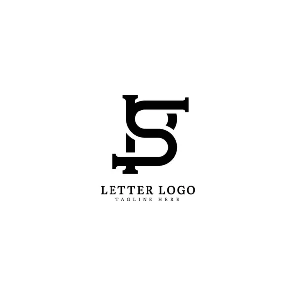 Monogram Design Company Business Logo — 스톡 벡터