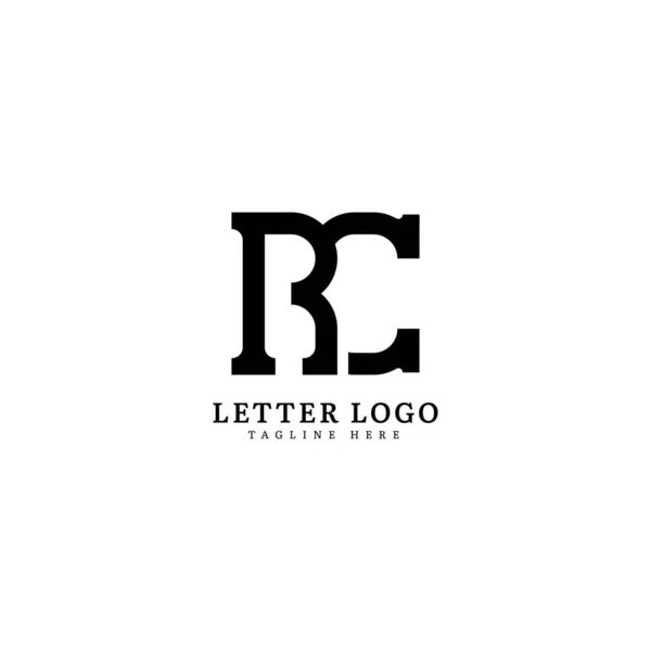 List Wstępny Logotyp Nazwa Firmy Monogram Projekt Logo Firmy Biznesu — Wektor stockowy