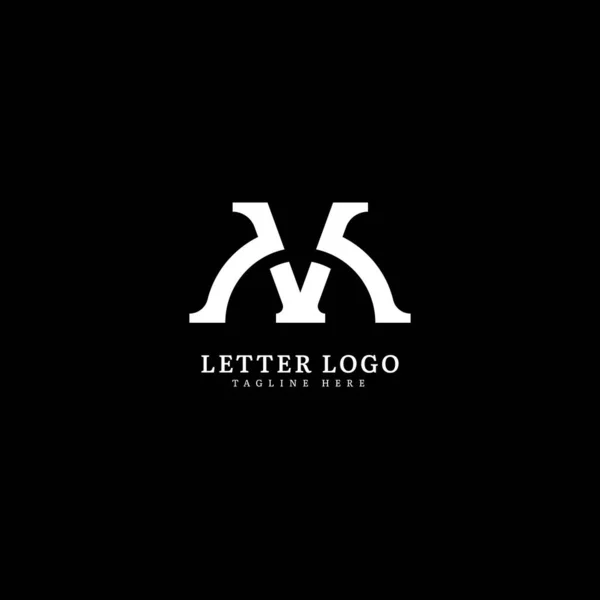Lettera Iniziale Logo Nome Dell Azienda Design Monogram Logo Aziendale — Vettoriale Stock