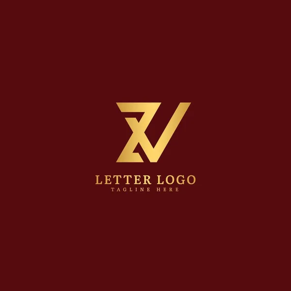 Iniziale Con Concept Design Minimalista Azienda Logo Aziendale — Vettoriale Stock