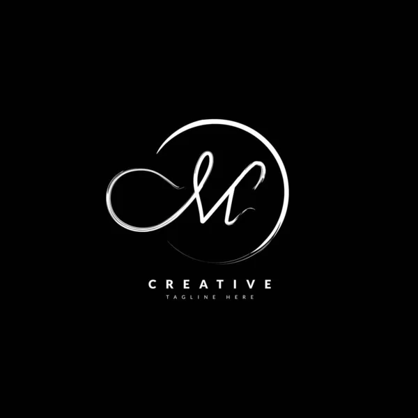 Initial Handwritten Signature Logotype Typography Company Business Logo Vector Logo — Stock Vector