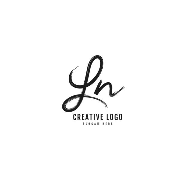 Logotipo Inicial Firma Manuscrita Tipografía Para Logotipo Empresa Negocio Diseño — Vector de stock