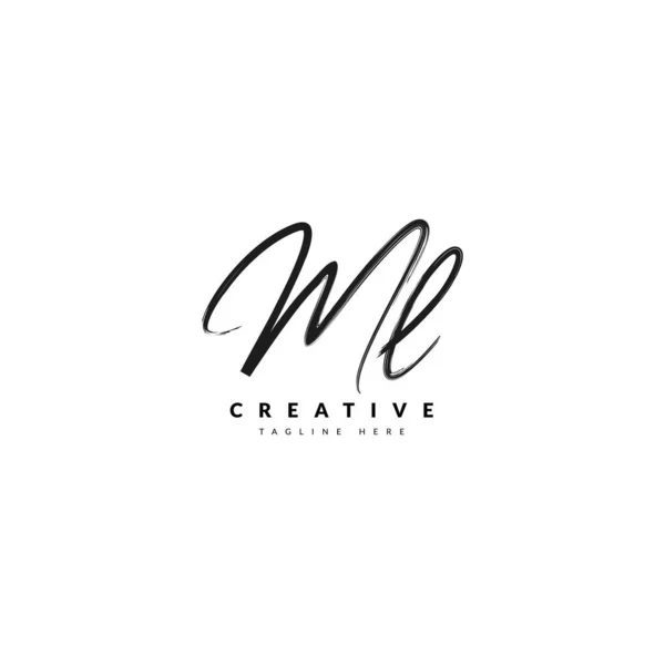 Logotipo Assinatura Manuscrita Inicial Tipografia Para Empresa Logotipo Negócio Design — Vetor de Stock