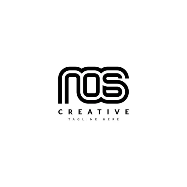 Nos Striped Combination Logo Typografie Pro Firemní Obchodní Logo — Stockový vektor