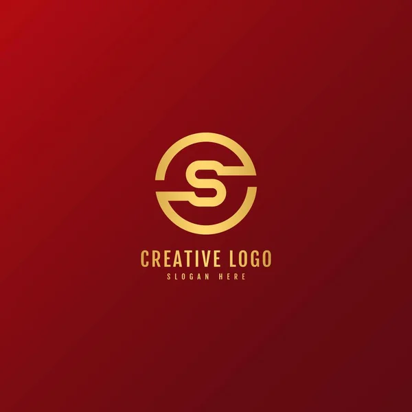 Початкова Назва Linked Circle Logo Typography Company Business Logo — стоковий вектор