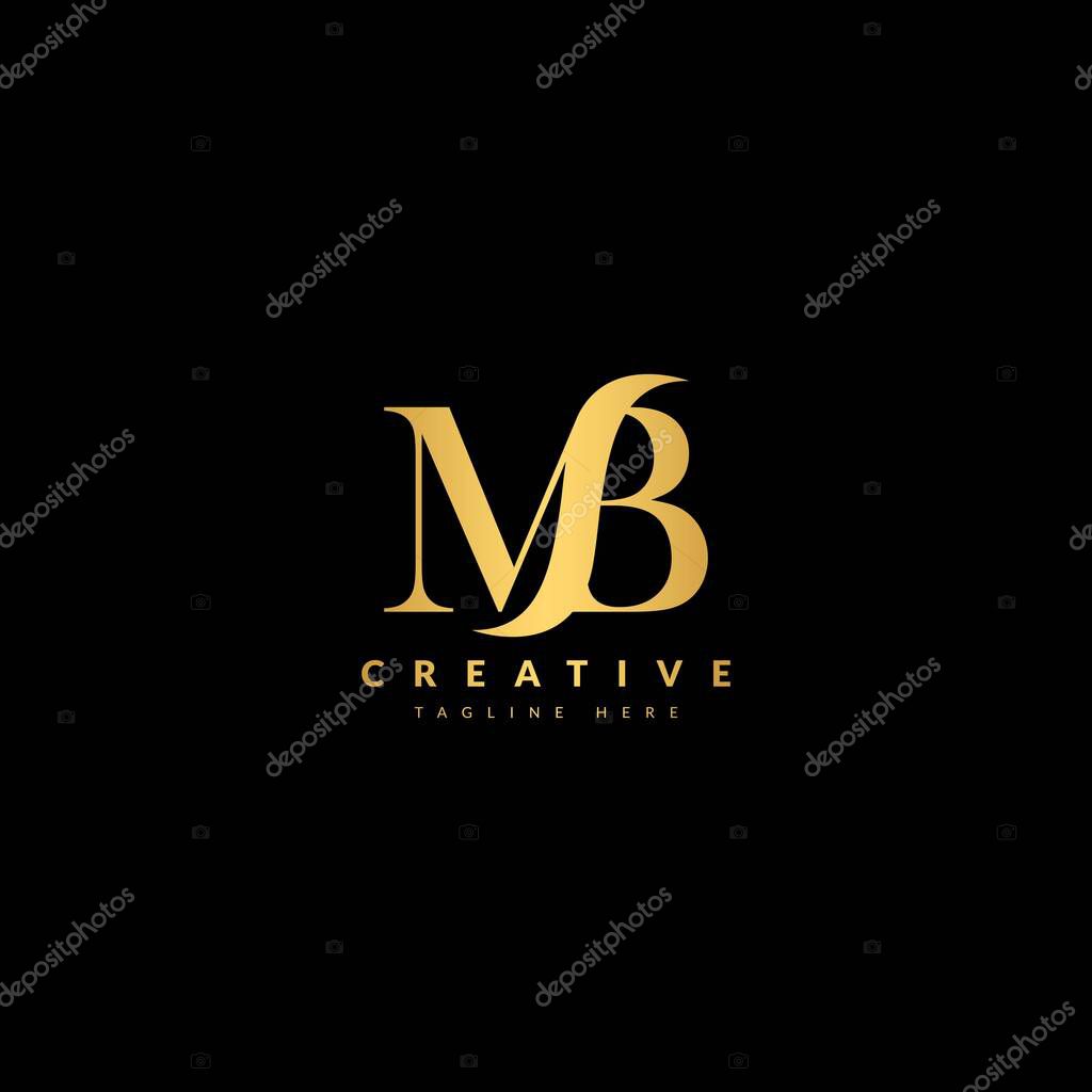 Initial Letter MB combination with slash logo.  Typography for Company and Business Logo.