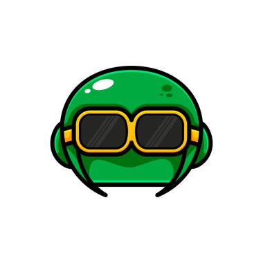 Vektör miğferi çizimi. Ana hatlı kask tasarımı çıkartmalar, simgeler, maskotlar, logolar, klip sanatı ve diğer grafik amaçlar için uygundur.