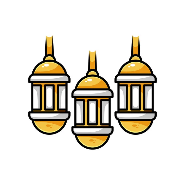 일러스트레이션 그래픽 디자인 Arabic Lantern 콘텐츠에 적합하다 — 스톡 벡터