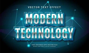 Modern teknoloji 3d metin biçimi efekti temalı ışık siperi
