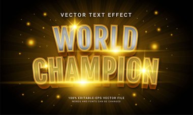 Dünya şampiyonu düzenlenebilir metin efekti 