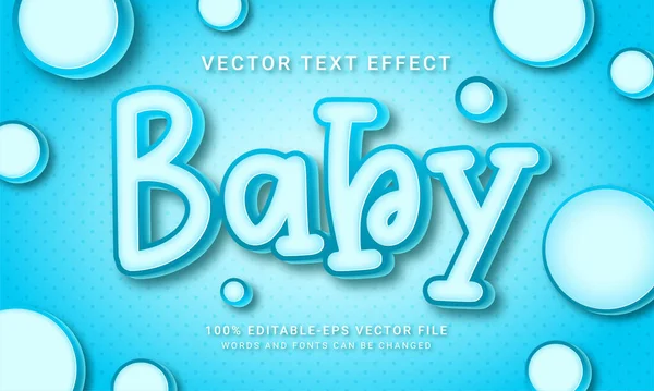 Baby Text Style Effect Themed Happy Family — Stock Vector