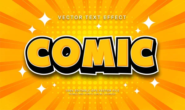 Эффект Трехмерного Текста Комиксах — стоковый вектор