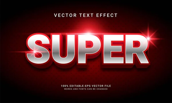 Super Editierbare Texteffekte Thematisch Elegante Rote Farbe — Stockvektor