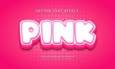 Pembe düzenlenebilir metin efekti 