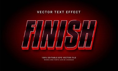 Düzenlenebilir metin efektini kırmızı renkle bitir 