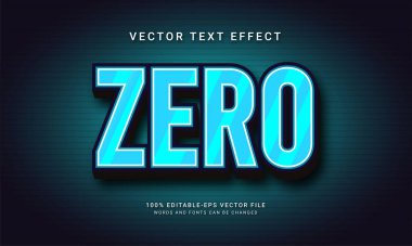 Mavi renk temalı düzenlenebilir sıfır metin efekti