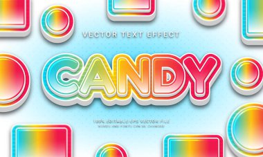 Tatlı yemek menüsü temalı şekerleme düzenlenebilir metin efekti