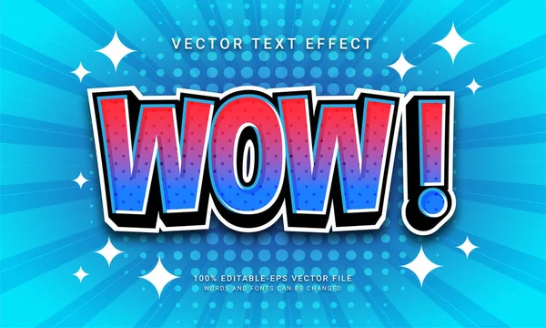 Wow Cartoon Editierbare Text Effekt — Stockvektor