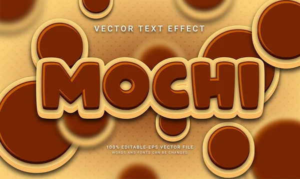 Mochi Editierbare Texteffekt Mit Süßspeisen Menü Thema — Stockvektor