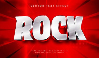 3d Red rock düzenlenebilir vektör metin efekti, minimalist zarif bir konseptle