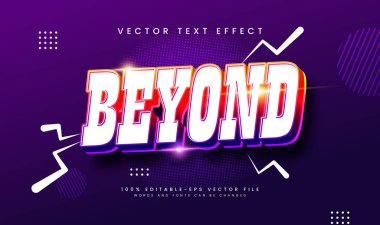 Düzenlenebilir vektör metin etkisi. Renk eğimleriyle kelime tasarımının ötesinde.