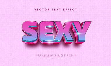 Pembe ve mavi 3D metin efekti, tamamen düzenlenebilir vektör dosyası. Kolayca sözcük ve yazı tiplerini değiştir.
