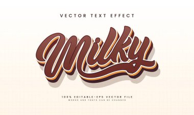 Kahverengi ve bej renkli 3 boyutlu bir tipografi tasarımı. Üzerinde 