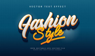 Düzenlenebilir moda tarzı metin efekti vektör grafiği. Tasarım projeleri için mükemmel.