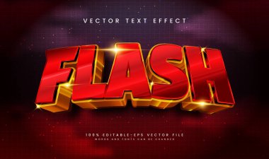 3d Red Flash Düzenlenebilir Metin Efekti. Sıcak Ateş Teması.