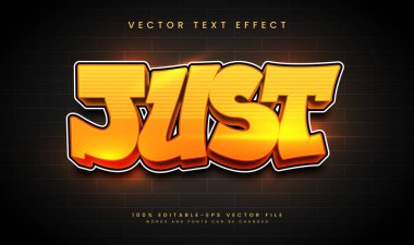 Düzenlenebilir duvar yazısı efekti, canlı renkler, tuğla duvar arkaplanı. Tasarım projeleri için mükemmel.