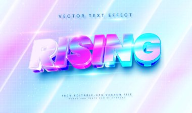 Yükselen Vektör Metin Efekti Düzenlenebilir Gelecek Biçimi