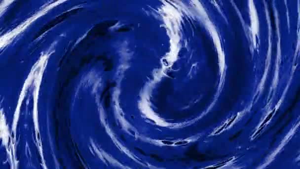 Whirlpool. Espiral azul rodopiando. Animação de ondas abstratas. Funil feito de água. — Vídeo de Stock