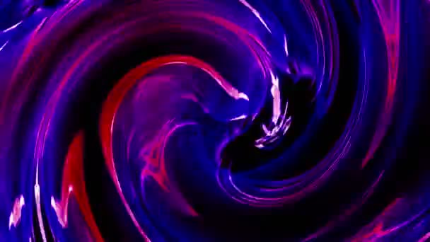 Wave-achtige vormen. Rood-violette wervelende spiraal. Animatie van verblindingslijnen. Abstracte achtergrond. — Stockvideo