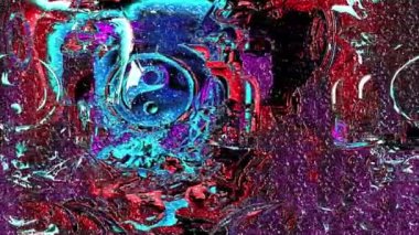 Yin Yang. Yaşayan resim. Soyutlama. Canlandırılmış fırça darbeleri.
