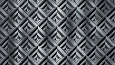 Kalıp - Hücreler. Siyah beyaz soyutlama. Geometrik süslemeli parlak bir tuvalin dalgalanması.