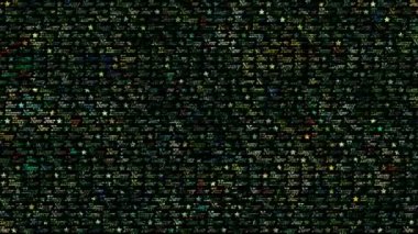 - Mutlu yıllar. Hareket fayansı. Duvara bas. Bayram tarzında çok renkli harfler. Parlak, neşeli bir arka plan. Kutlama soyutlaması.