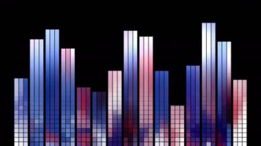 Şenlikli stil dijital dengeleyici. Piksel çubuklarının animasyonu, ritmik müzik temaları ile senkronize edilir. Konserler ve konserler için, DJ setleri, klipler, reklamlar, dans müziği.