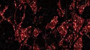 Yaprakların ve bitkilerin gölgeleri. Büyülü, pırıl pırıl bir arka planda animasyon çizgisi.