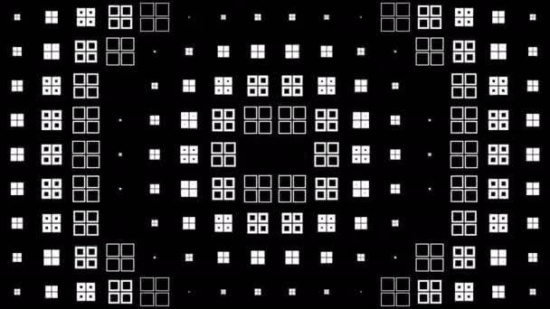 Saluta le finestre. Animazione. Sfondo acromatico. — Video Stock