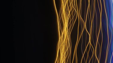 Light Bokeh Trail Soyut Doku, Fütürist için Uzun Maruziyet Sanat Arkaplanı, Kopya Uzayı ile Süslü Tasarım. Ekran Kipi Kullanımı için Hareket Bulanık, Odaklanmamış Fotoğraf Üstüste.
