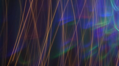 Light Bokeh Trail Soyut Doku, Fütürist için Uzun Maruziyet Sanat Arkaplanı, Kopya Uzayı ile Süslü Tasarım. Ekran Kipi Kullanımı için Hareket Bulanık, Odaklanmamış Fotoğraf Üstüste.