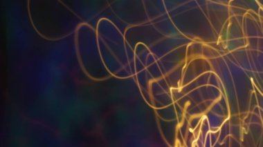 Light Bokeh Trail Soyut Doku, Fütürist için Uzun Maruziyet Sanat Arkaplanı, Kopya Uzayı ile Süslü Tasarım. Ekran Kipi Kullanımı için Hareket Bulanık, Odaklanmamış Fotoğraf Üstüste.