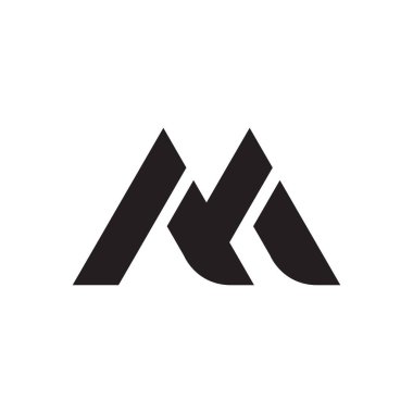 m ilk harf vektör logo simgesi