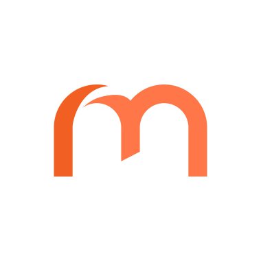 m ilk harf vektör logo simgesi