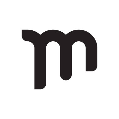 m ilk harf vektör logo simgesi