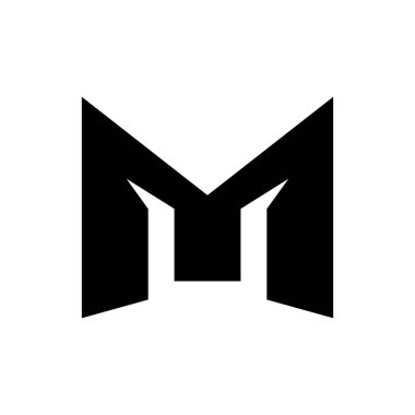 m ilk harf vektör logo simgesi