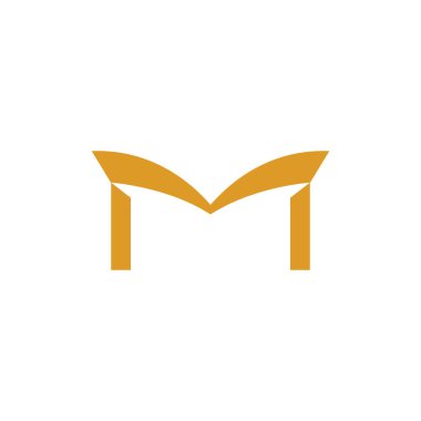m ilk harf vektör logo simgesi