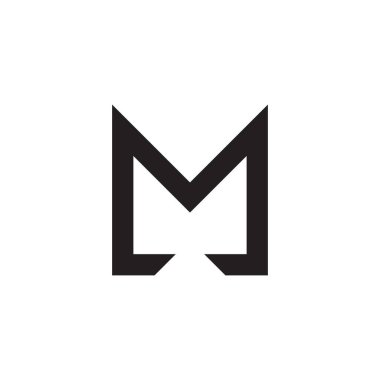 m ilk harf vektör logo simgesi