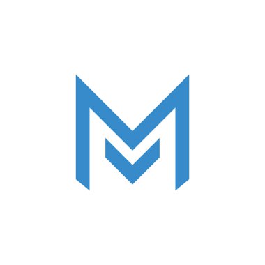 m ilk harf vektör logo simgesi