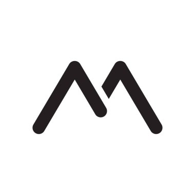 m ilk harf vektör logo simgesi